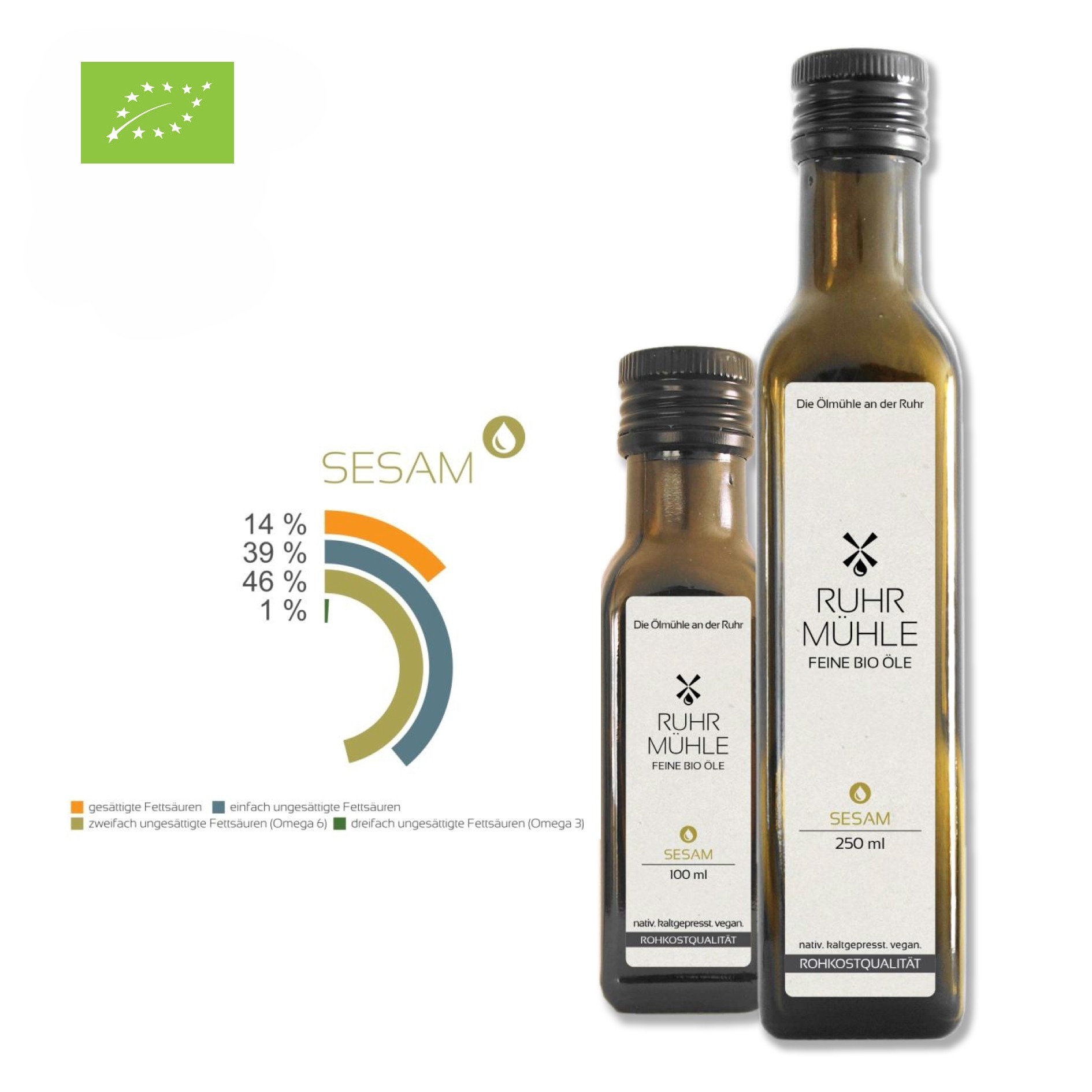 Bio Sesamöl (DE-ÖKO-037) 100ml oder 250ml